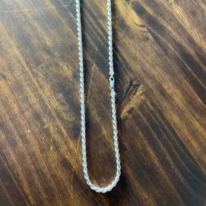New REAL Silver 5mm Rope Chain 24 inch
